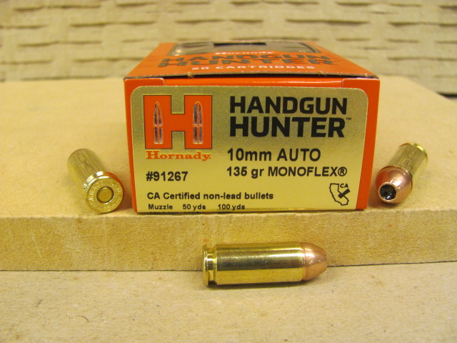 Round Box Mm Auto Grain Monoflex Hornady Handgun Hunter Ammo