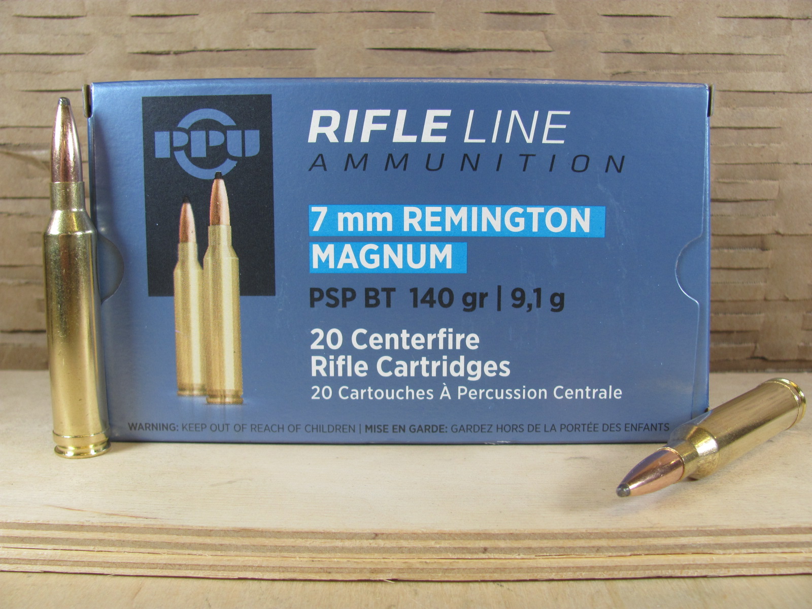 20 Round Box 7mm Remington Magnum 140 Grain PSP Soft Point Prvi