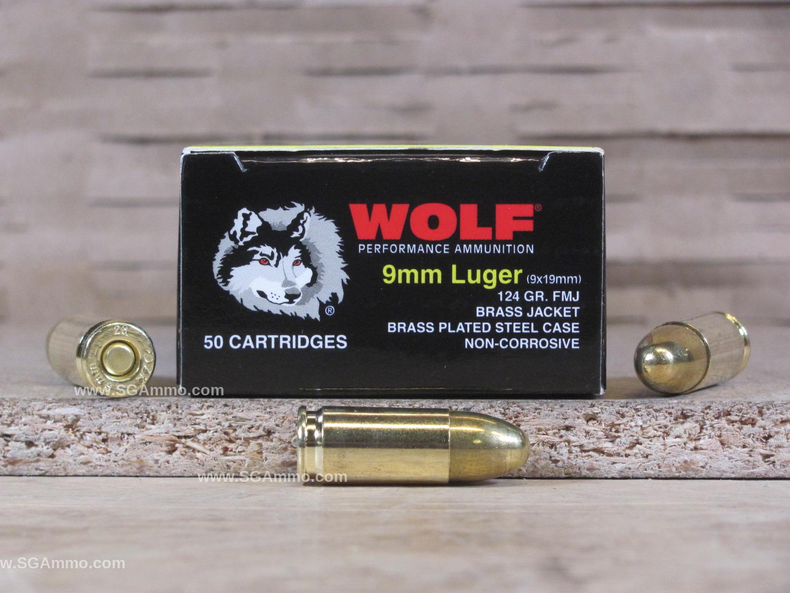 Round Box Mm Luger Grain Fmj Brass Jacket Brass Plated Steel