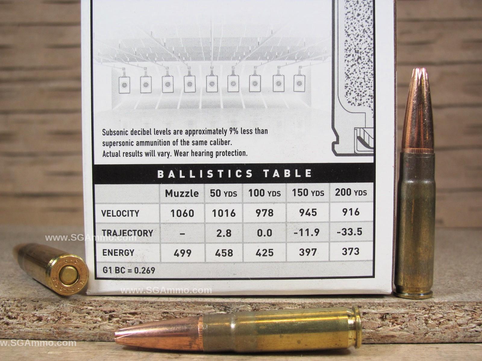 Round Case Blackout Grain Open Tip Subsonic Winchester