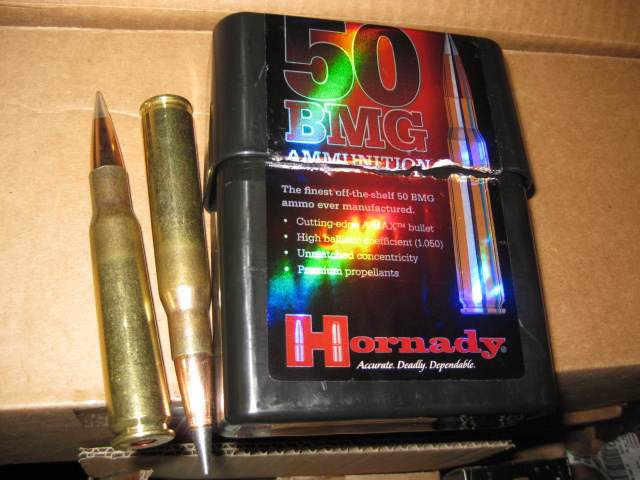 10 Round Box 50 Cal Bmg Hornady Amax 750 Grain Match Ammo 8270