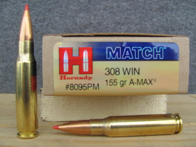 Hornady Rifle 308 Win 155 Grain Amax Match 20 Rounds