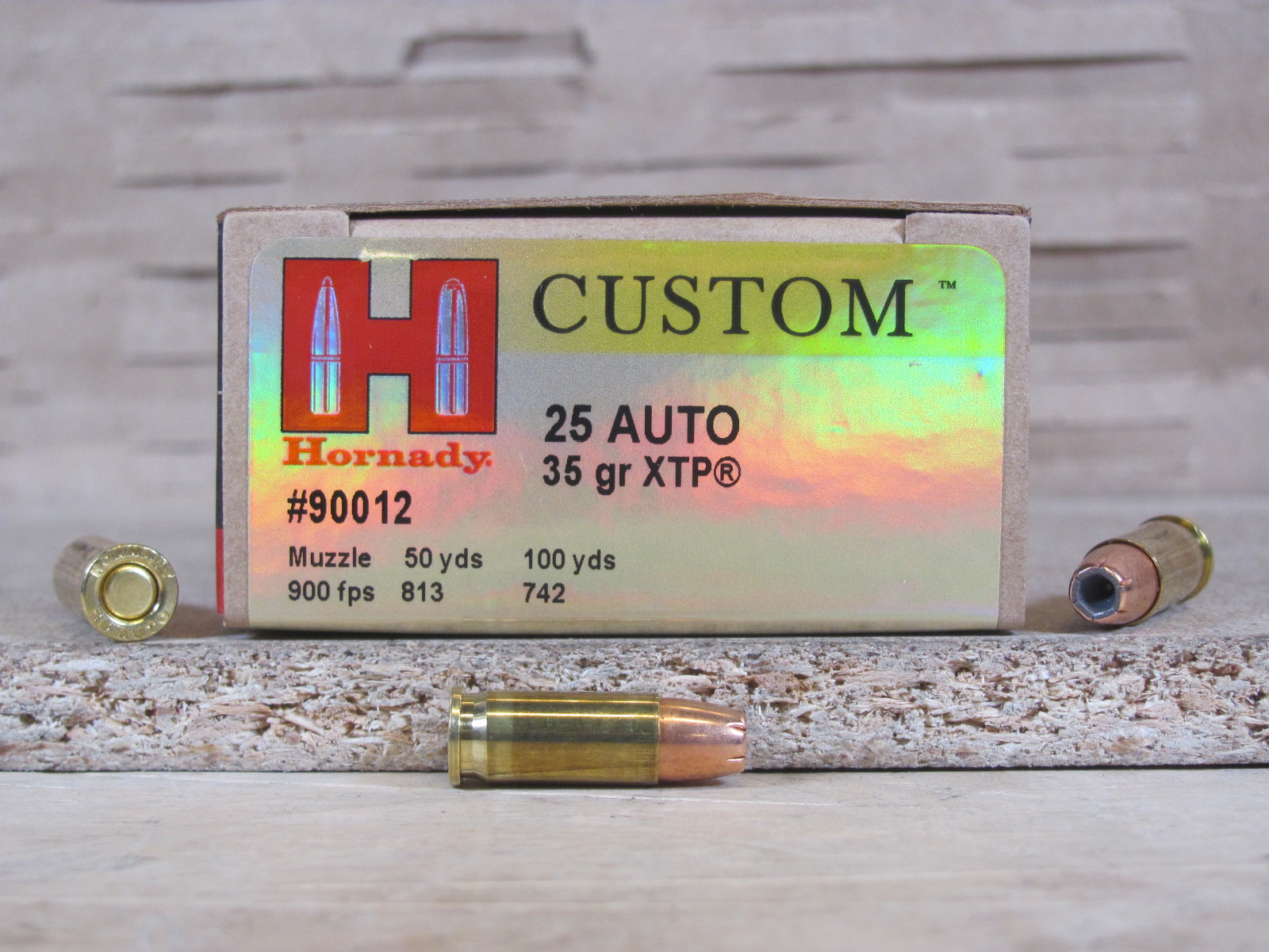 25 Round Box - 25 Auto Hornady 35 Grain XTP Hollow Point Ammo - 90012 ...