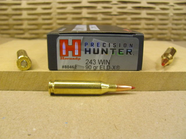 200 Round Case - 243 Win 90 Grain ELD-X Hornady Precision Hunter Ammo ...