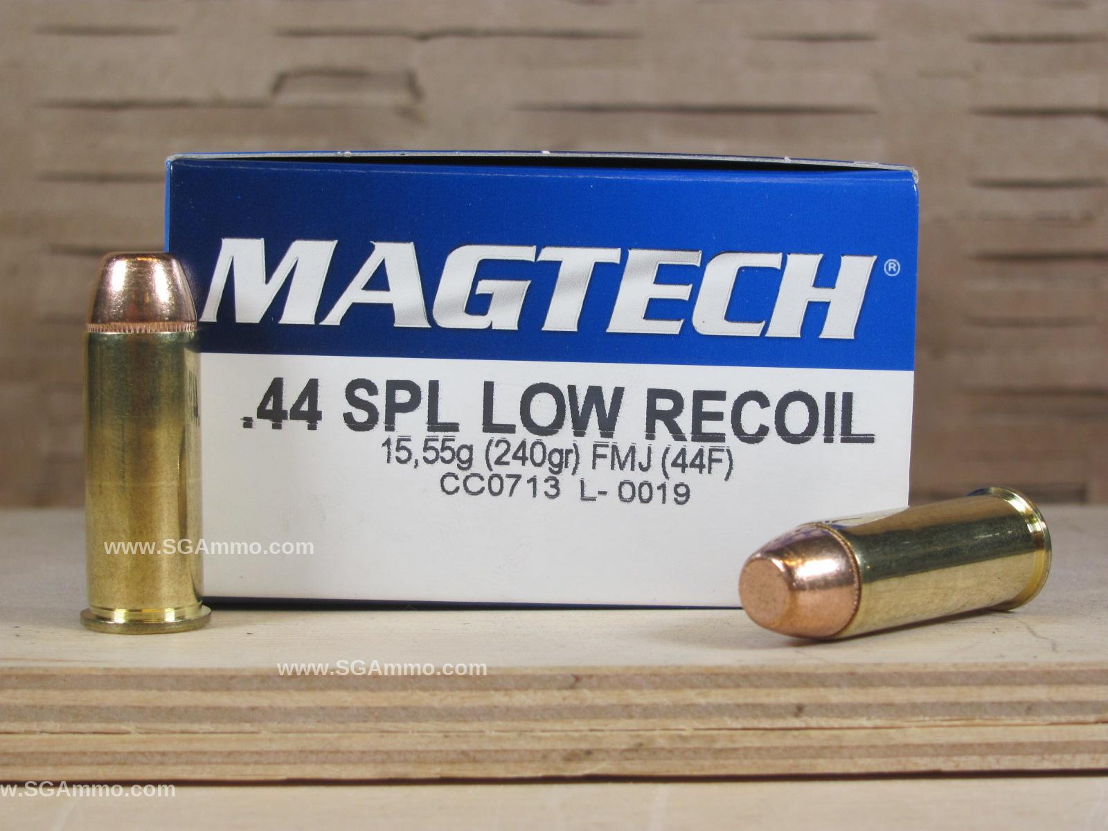 1000 Round Case - 44 Special Low Recoil 240 Grain FMJ Flat Nose Ammo by ...