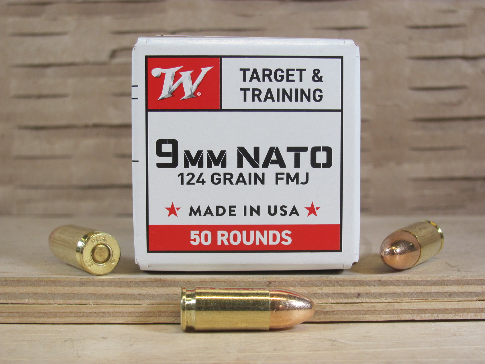 1000 Round Case - 9mm NATO 124 Grain FMJ Winchester Target and Training ...