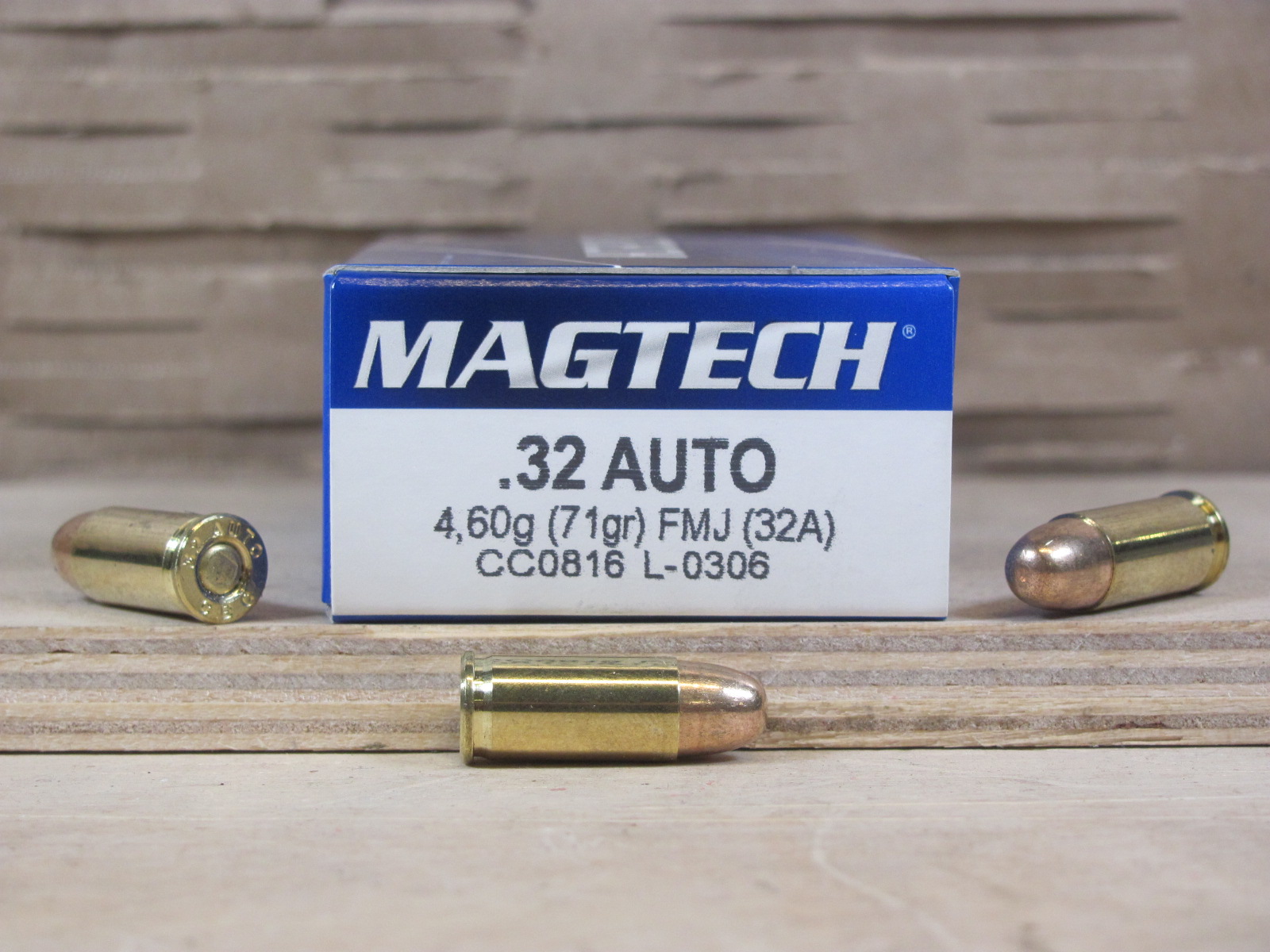 50 Round Box - 32 Auto 71 Grain FMJ Ammo by Magtech - 32A | SGAmmo.com