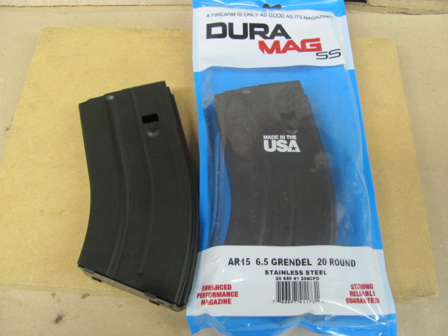 20 Round Mag Ar15 65 Grendel Stainless Steel With Blue Follower Duramag By C Products Defense