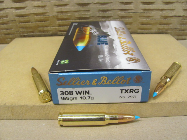 20 Round Box - 308 Win 165 Grain TXRG Sellier Bellot Exergy Ammo ...