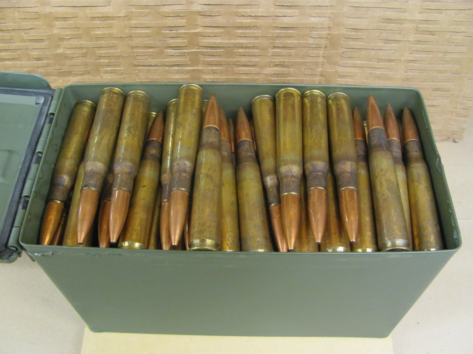 150 Round Can - Lake City 50 BMG M33 Ball Ammo Loose in M2A1 Can - LC ...