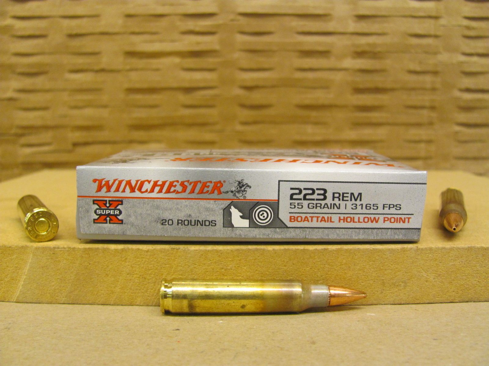 Winchester Ammunition .223 Remington 20 Round Box, Ammo, Box Of 20, 55gr