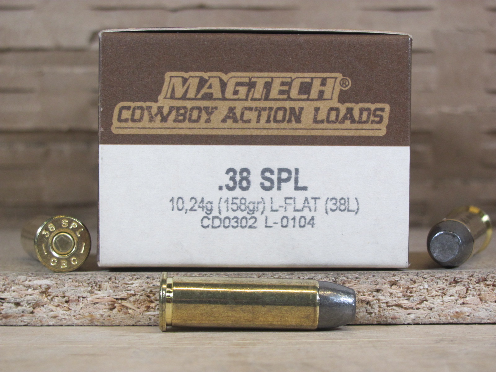 50 Round Box - 38 Special 158 Grain L-Flat Cowboy Action Load Ammo By ...