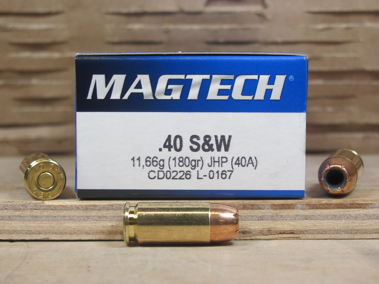 1000 Round Case - 40 SW 180 Grain Jacketed Hollow Point Magtech Ammo ...