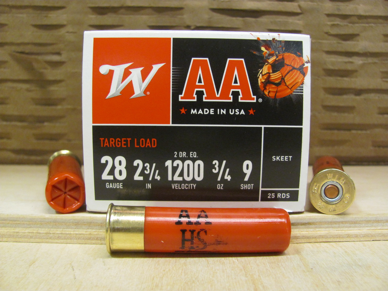 25 Round Box 28 Gauge 2 75 Inch 3 4 Ounce Number 9 Shot Winchester Aa