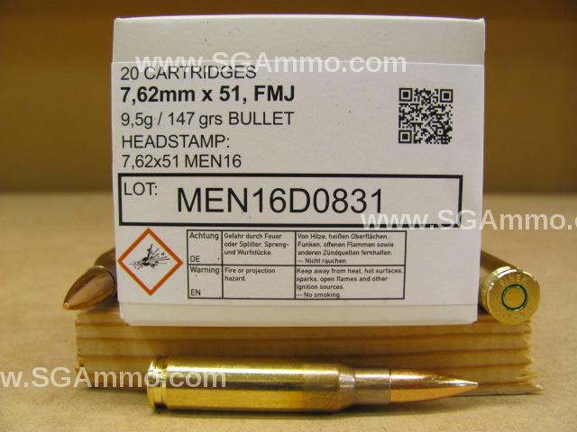 320 Round Case 7 62x51 Nato 147 Grain Ammo Made In Germany By