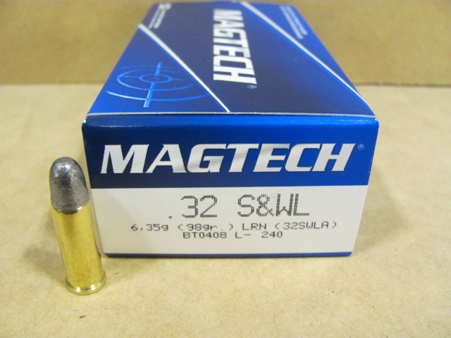 50 Round Box - 32 SW Long 98 Grain Lead Round Nose Magtech Ammo ...