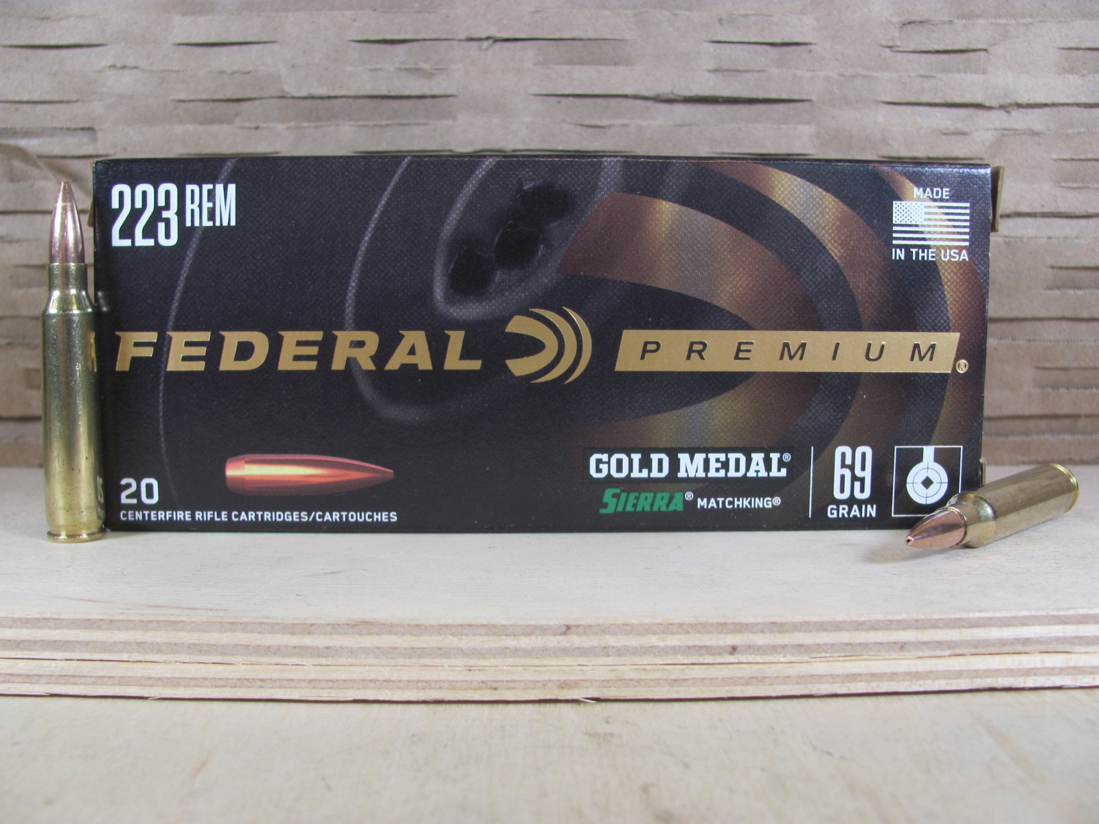 Federal gold medal 223 remington 2025 ammo 69 grain sierra matchking