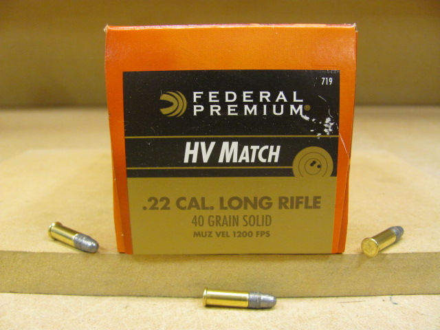 500 Round Brick - 22 Long Rifle Federal Premium HV Match Gold Medal 40 ...