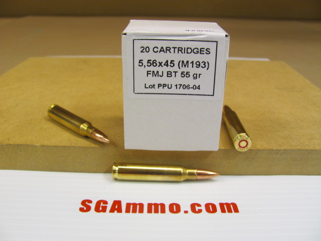 1000 Round Case - 5.56 mm M193 55 Grain FMJ Prvi Partizan Ammo ...