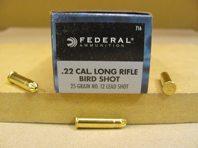 50 Round Box - Federal .22 LR Cal. Long Rifle Bird Shot 25 Grain No. 12 ...