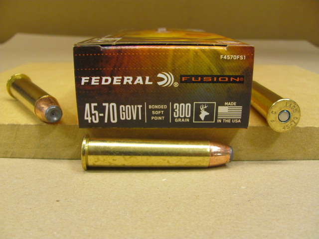 20 Round Box - 45-70 Govt 300 Grain Bonded Soft Point Federal Fusion ...