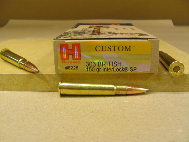 20 Round Box - 303 British 150 Grain Interlock Sp Hornady Custom Ammo 