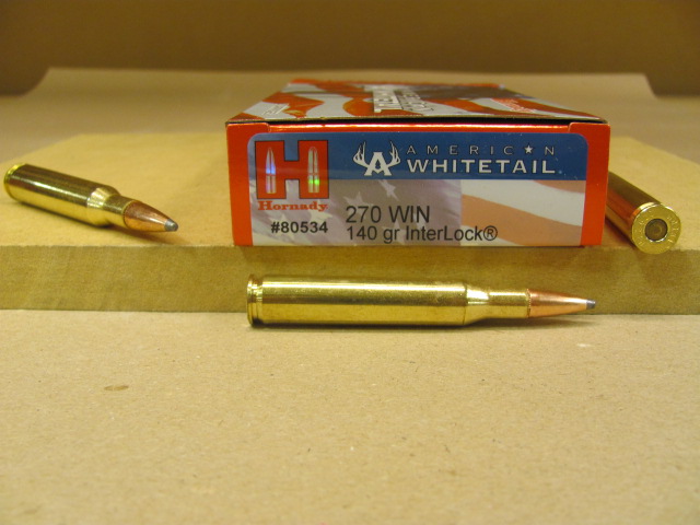 20 Round Box - 270 Win 140 Grain InterLock Hornady American Whitetail ...