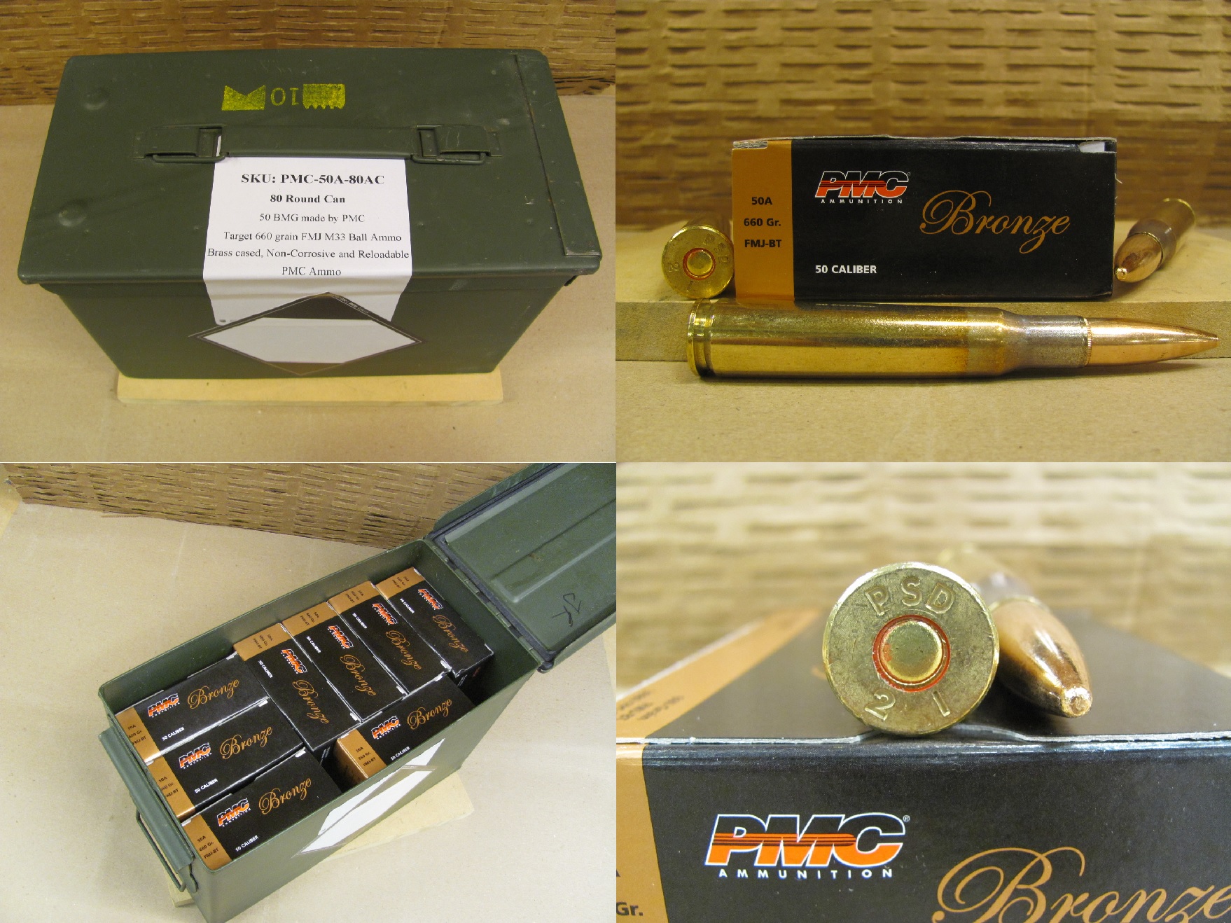 3 - New USGI M2A2 50cal Size Ammo Cans