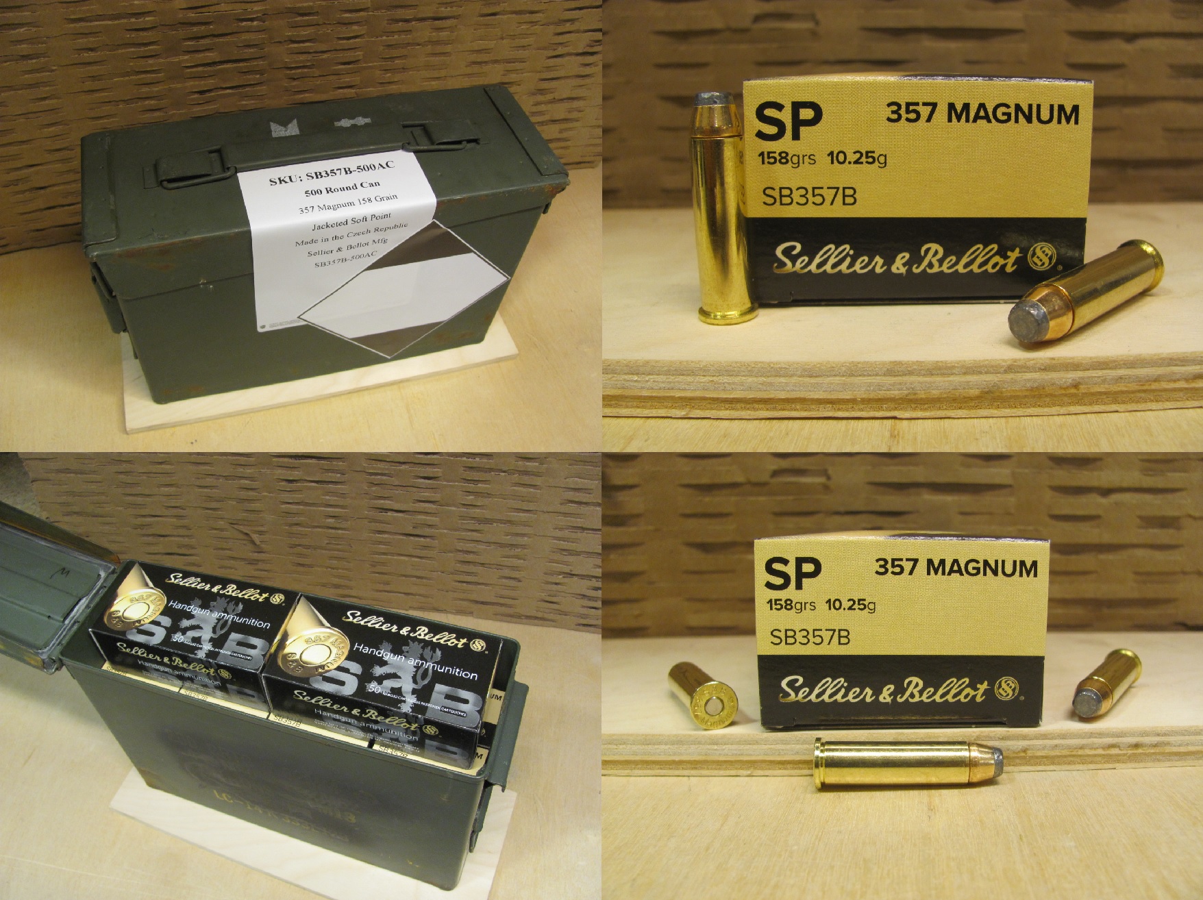 500 Round Can - 357 Magnum 158 Grain Jacketed Soft Point Ammo by ...