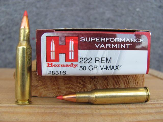 20 round box - 222 Rem 50 grain Hornady V-max Superformance Ammo - 8316 ...