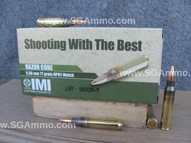 Mead .223 REM 77gr BTHP! New Brass! 200 Rounds! FREE AMMO CAN!