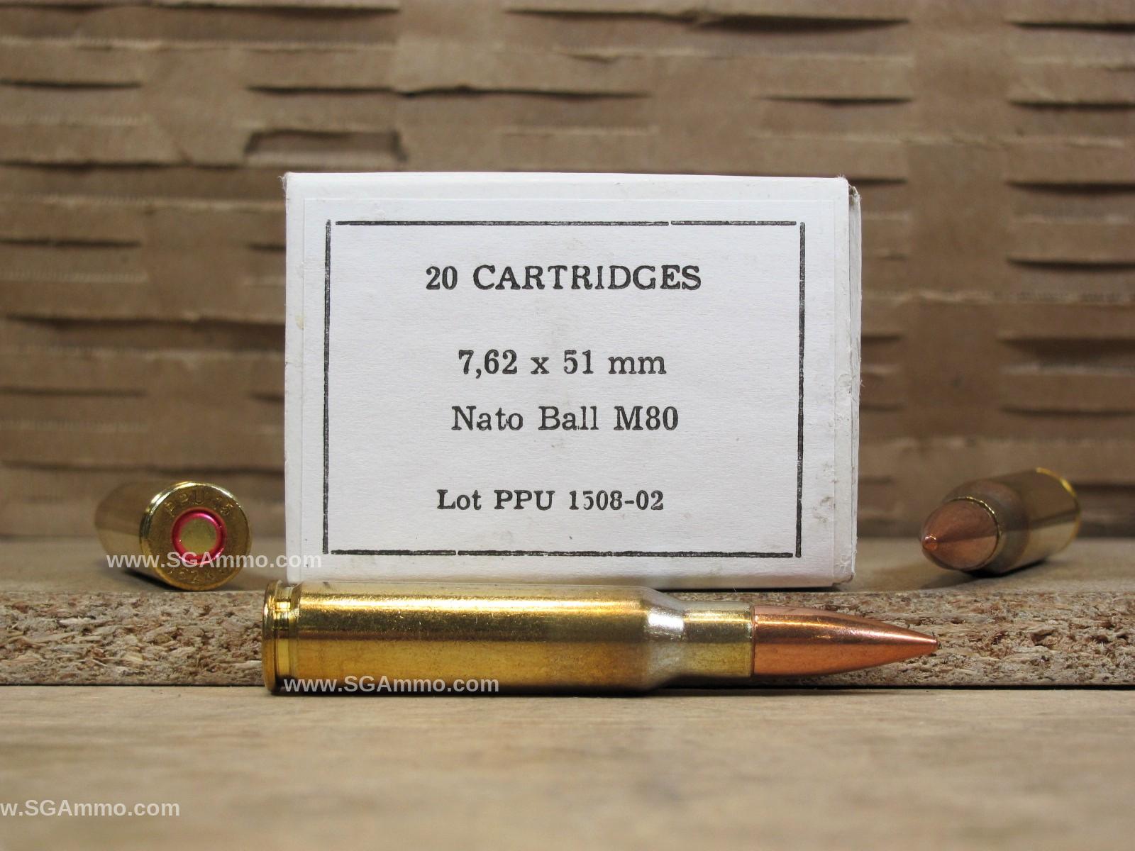 250 Round Can - Linked 7.62x51mm 145 Grain Nato Ball M80 Prvi Partizan ...