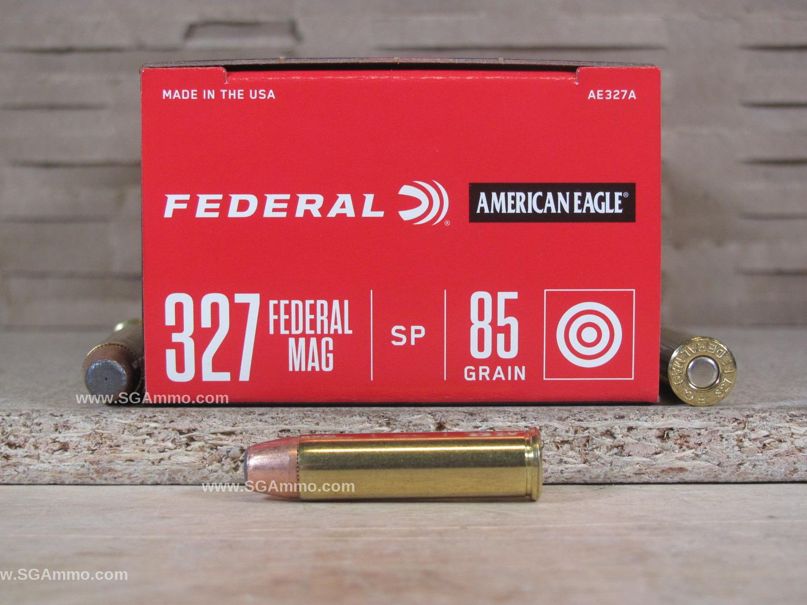 50 Round Box - 327 Magnum Federal American Eagle 85 Grain Jacketed Soft ...