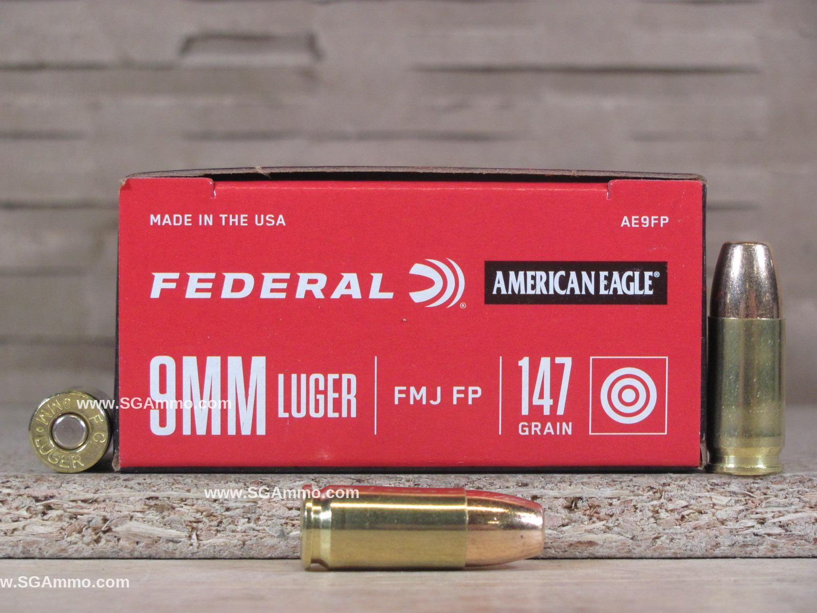 1000 Round Case - 9mm Luger Federal American Eagle 147 Grain Subsonic ...