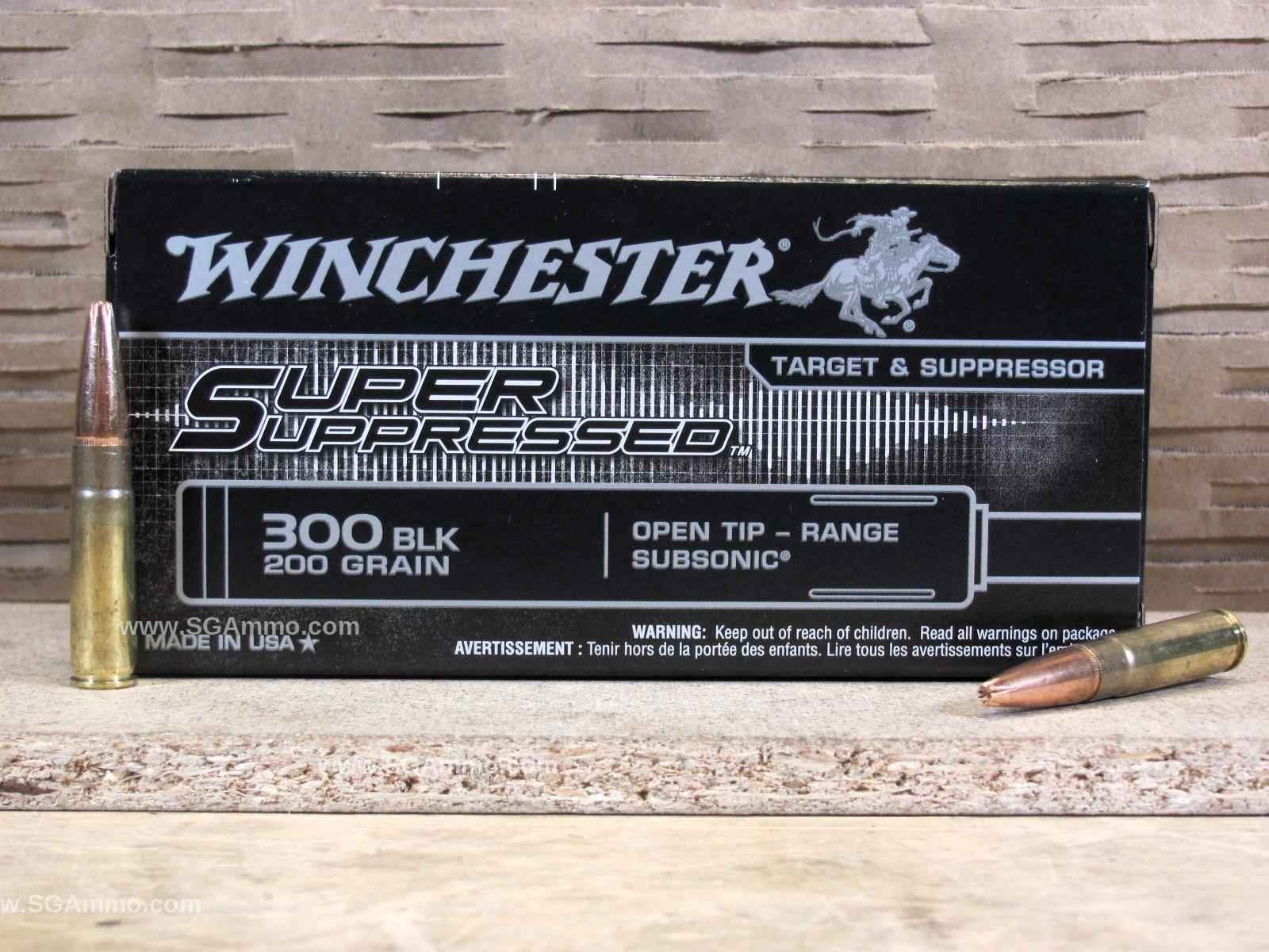 1000 Rounds - 300 Blackout 200 Grain Open Tip Subsonic Winchester Super ...