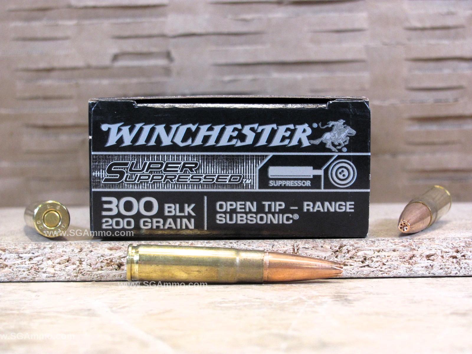 1000 Rounds - 300 Blackout 200 Grain Open Tip Subsonic Winchester Super ...