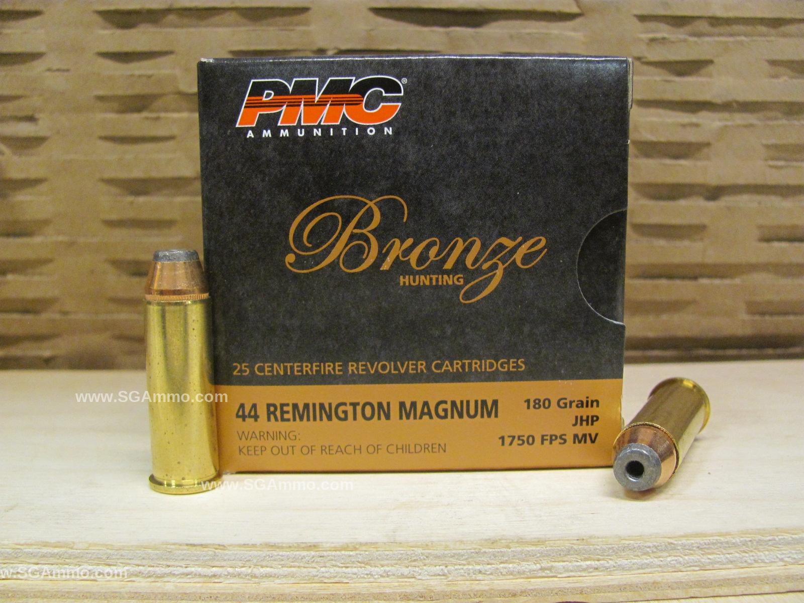 200 Round Plastic Can - 44 Magnum PMC 180 Grain JHP Ammo - 44B - Packed in Small  Plastic Canister