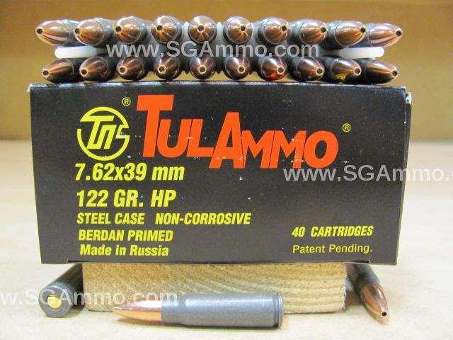 1000 Round Case - 7.62x39 122 grain Hollow Point Tula Ammo | SGAmmo.com