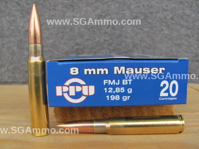 200 Round Case - 8mm Mauser FMJ 198 Grain Prvi Partizan Ammo - PP8F ...