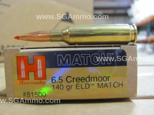 Hornady Match Ammo 6.5 Creedmoor 140 Grain ELD Match Box of 20