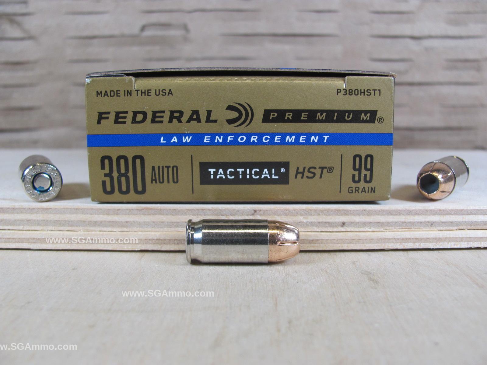 1000 Round Case - 380 Auto 99 Grain HST Hollow Point Tactical Federal ...