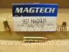 50 Round Box - 357 Magnum 158 Grain FMJ Flat Point Ammo by Magtech - 357D