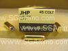 50 Round Box - 45 Colt 230 Grain JHP Hollow Point Ammo Made By Sellier Bellot - SB45F