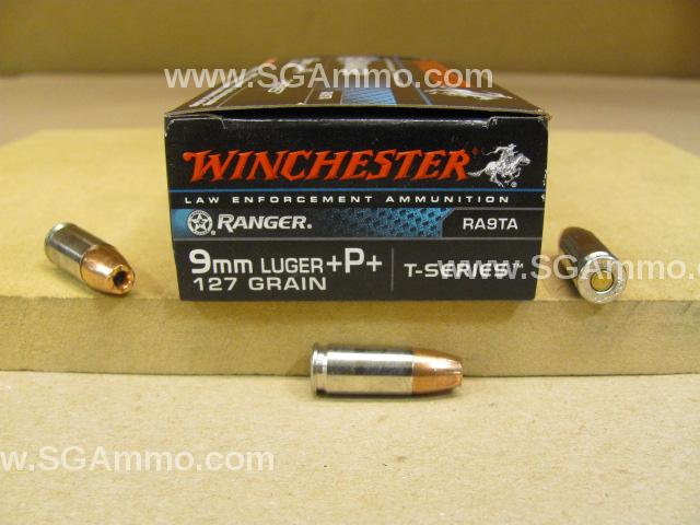 9mm Winchester Ranger 127gr +P+ T-Series Ammo RA9TA