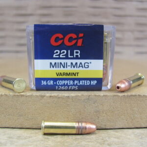 100 Round Box - 22 LR CCI Mini-Mag HP 36 Grain Copper Plated Hollow Point - 0031