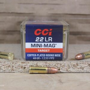 100 Round Box - 22 LR CCI Mini-Mag 40 Grain Solid Copper Plated Ammo - 0030