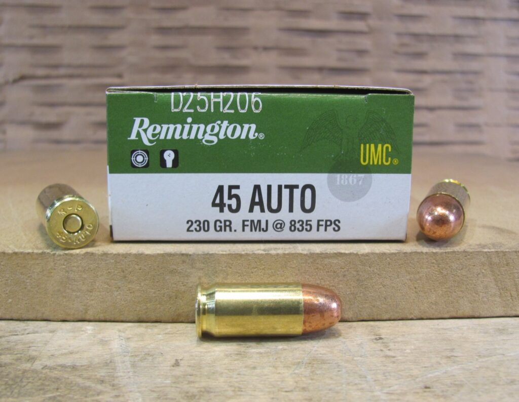 500 Round Case – 45 Auto/ ACP Remington UMC 230 Grain FMJ Target