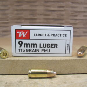 500 Round Case - 9mm Luger FMJ 115 Grain Winchester White Box Ammo - Q4172