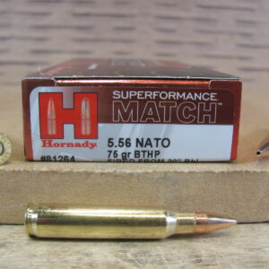20 Round Box - 5.56 NATO 75 Grain Hornady Superformance BTHP Match Ammo - 81264