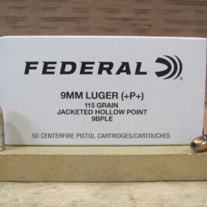 50 Round Box - 9mm +P+ Federal 115 Grain Hollow Point Ammo - 9BPLE - READ WARNING